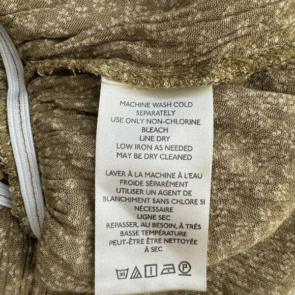 FREE PEOPLE Top Womens M Green Cropped Peasant Prairie Boho Festival - Picture 9 of 10